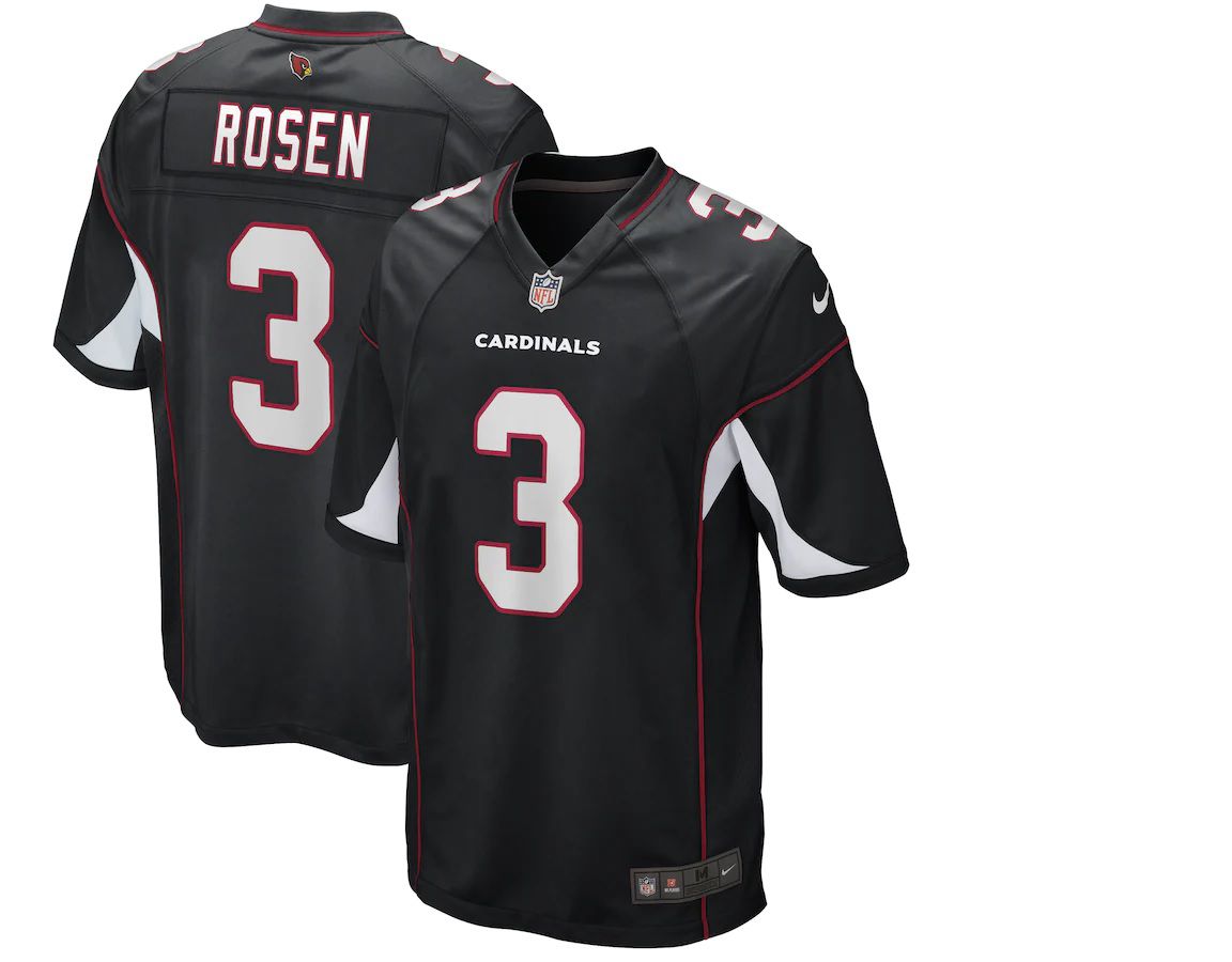 Men Arizona Cardinals #3 Josh Rosen Nike Black Game NFL Jersey